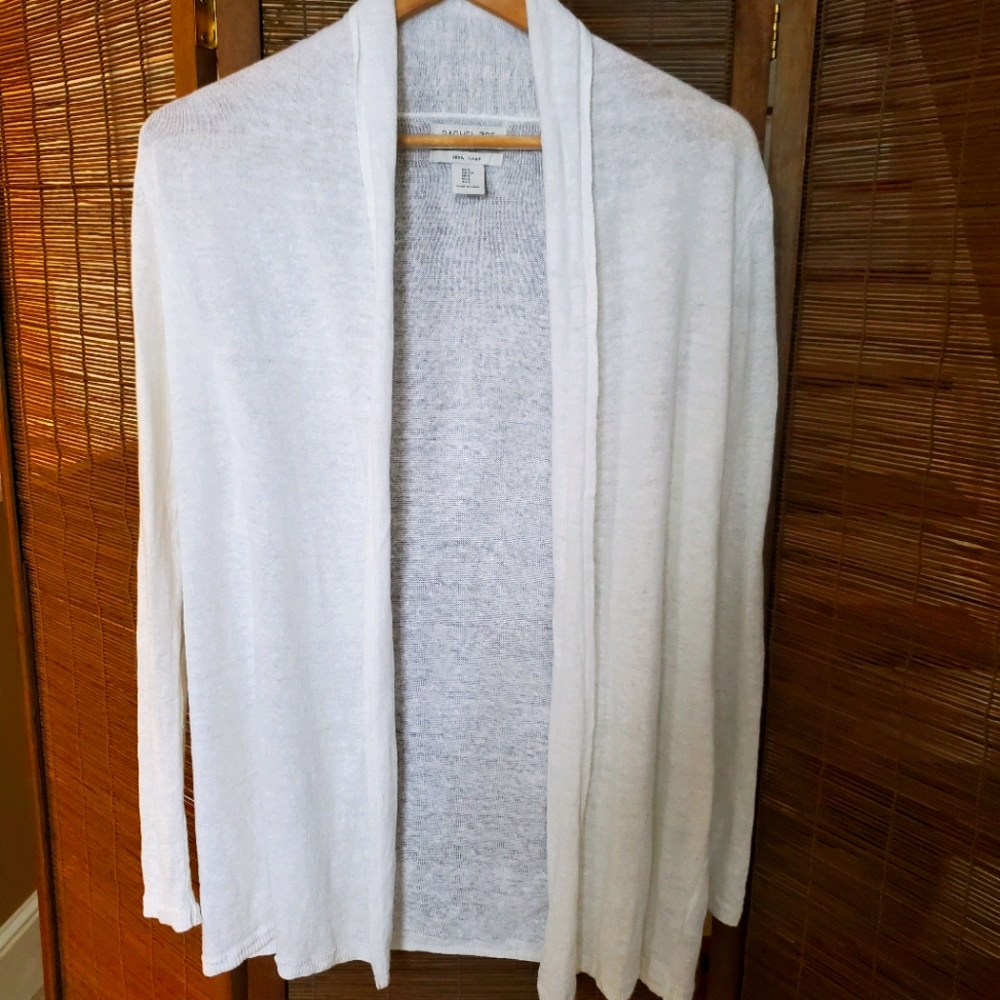 Rachel Zoe, open-front, linen cardigan